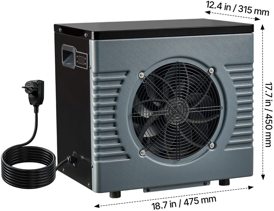 VEVOR 4160 W šilumos siurblys baseinui su elektriniu šildytuvu