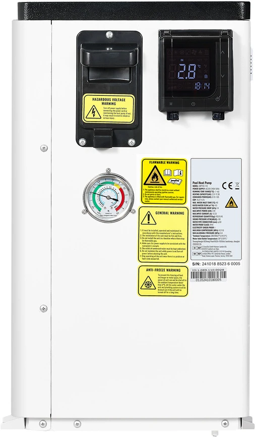 VEVOR Elektrinis baseino šilumos siurblys 2.51-11.38 kW