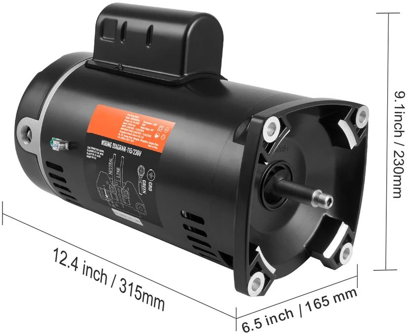 VEVOR Baseino siurblio variklis 1AG 115/230V