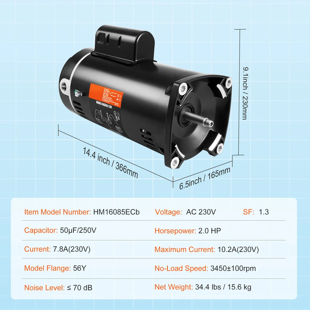 VEVOR 2 AG baseino siurblio variklis