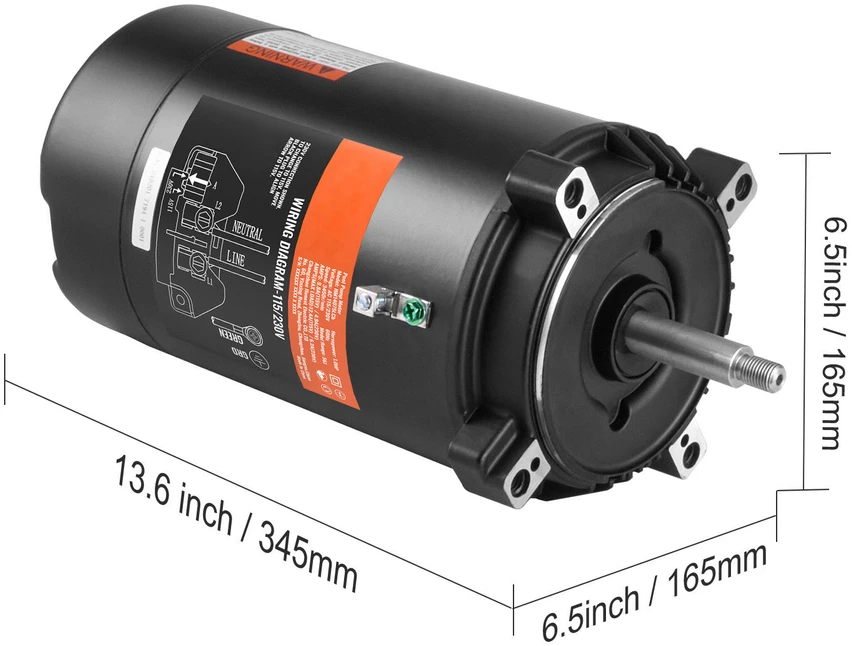 VEVOR 1 AG baseino siurblio variklis 115/230V