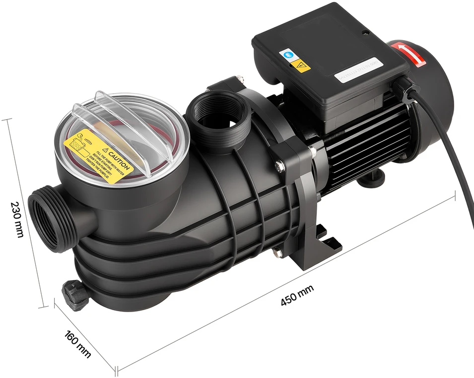 VEVOR Baseino siurblys, 180W, maksimali srovė 10,800 L/h