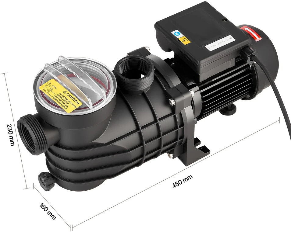 VEVOR Antžeminis baseino siurblys, 250W, 11,700 L/h