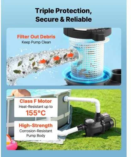 VEVOR Baseino siurblys, 400W, didelė galia