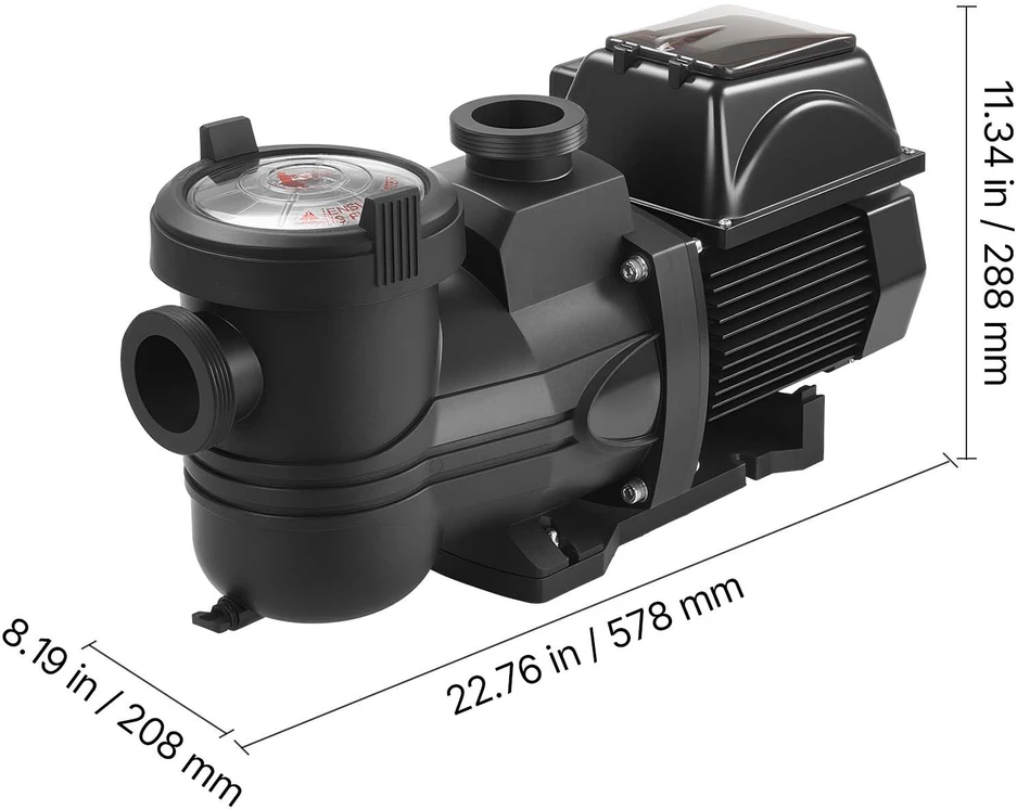 VEVOR Kintamojo greičio baseino siurblys, 1650 W, 220-240V