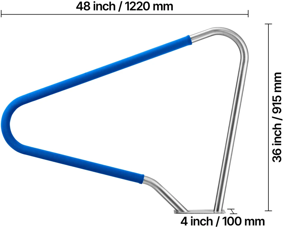 VEVOR Baseino turėklas 122 x 91,5 cm, 100 kg apkrova
