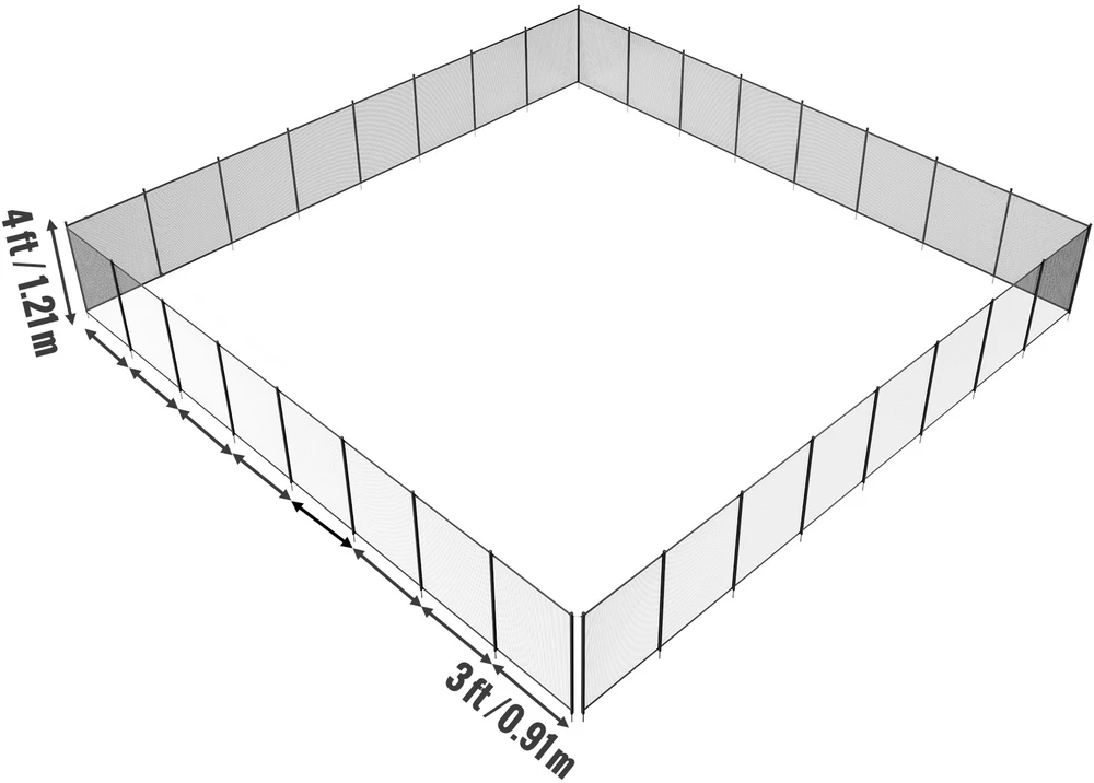 VEVOR Baseino tvora 1,21 x 29,26 m nuimama