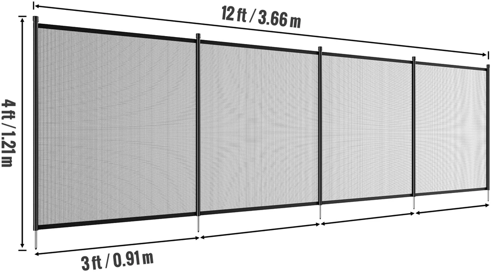 VEVOR Baseinas tvora 4 x 12 FT vaikų saugumui