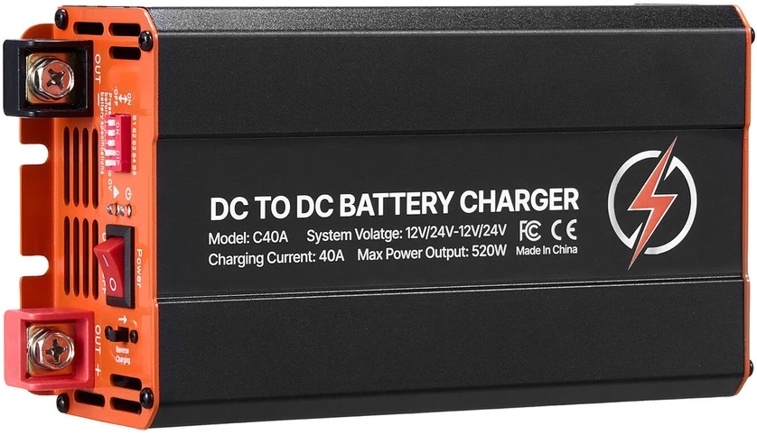 VEVOR DC į DC akumuliatoriaus įkroviklis 520W 40A