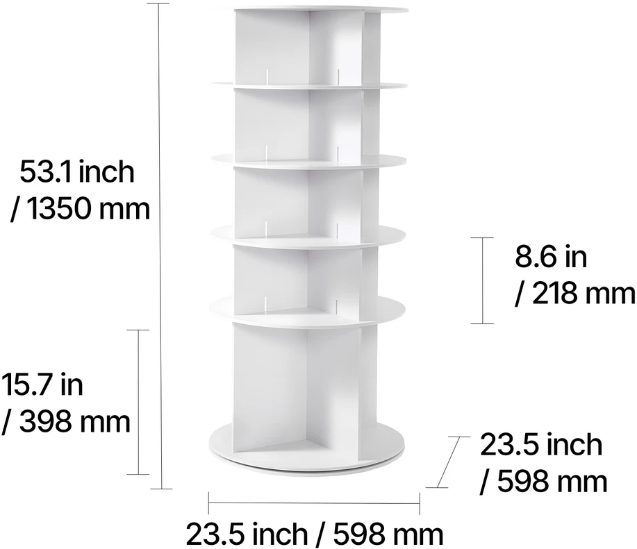 VEVOR 5 aukštų besisukanti batų lentyna