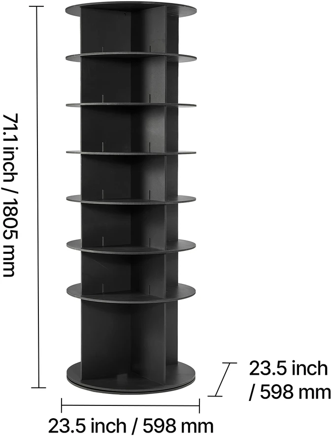 VEVOR 7 aukštų besisukanti batų lentyna
