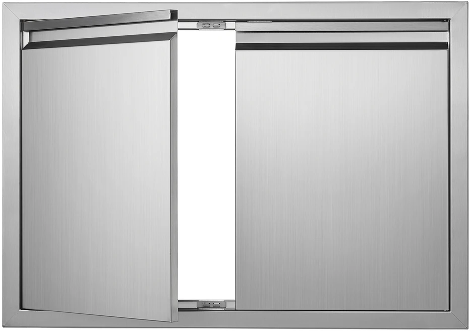 VEVOR BBQ prieigos durys 762x532 mm iš nerūdijančio plieno