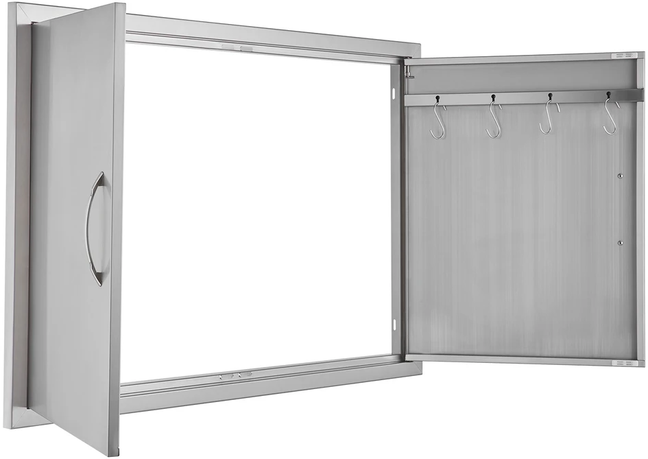 VEVOR 990x660 mm lauko virtuvės durys iš nerūdijančio plieno