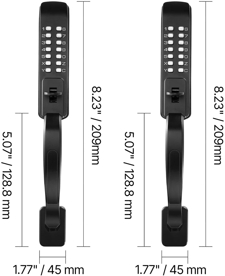 VEVOR Mechaninė be rakto durų spyna įėjimui