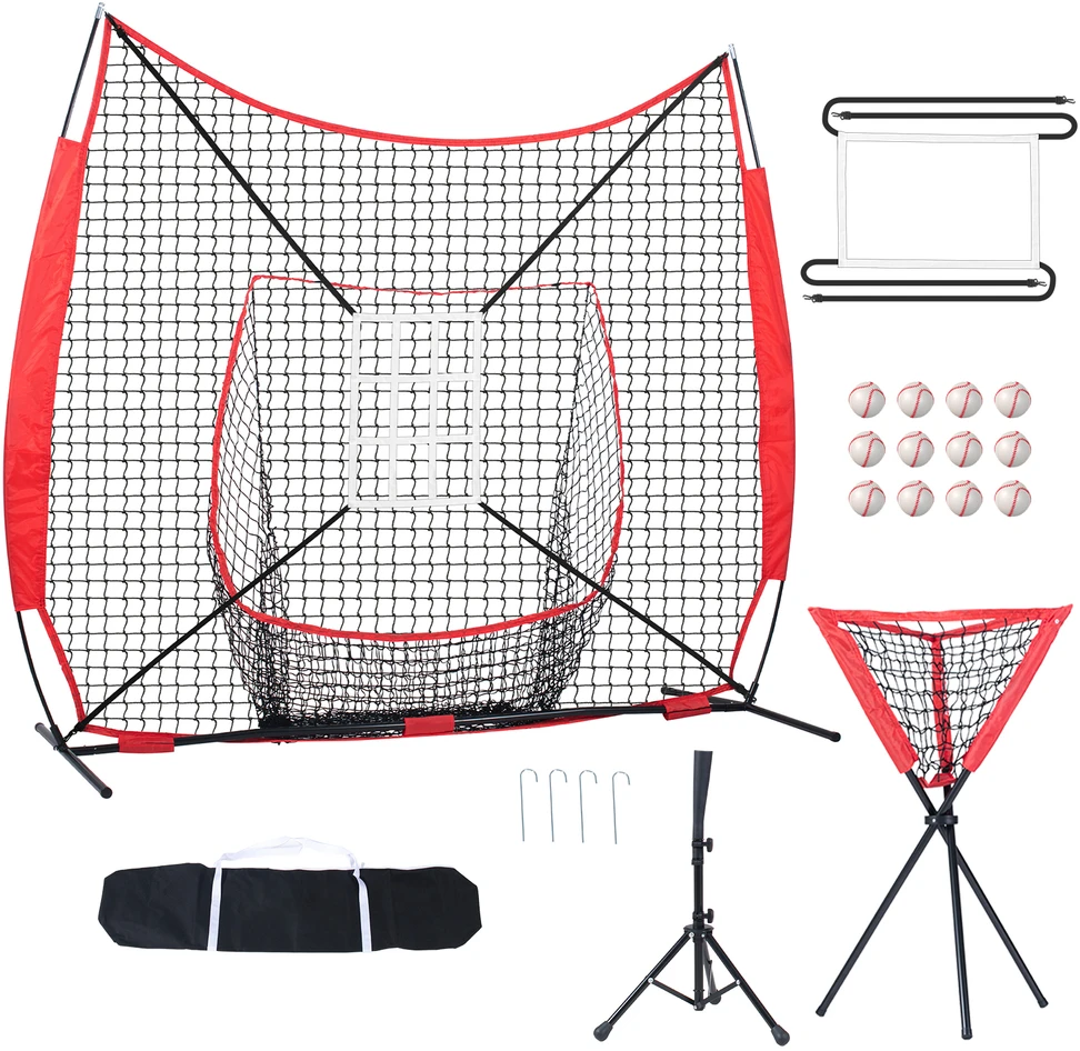VEVOR 7x7 pėdų beisbolo ir softbolo tinklas
