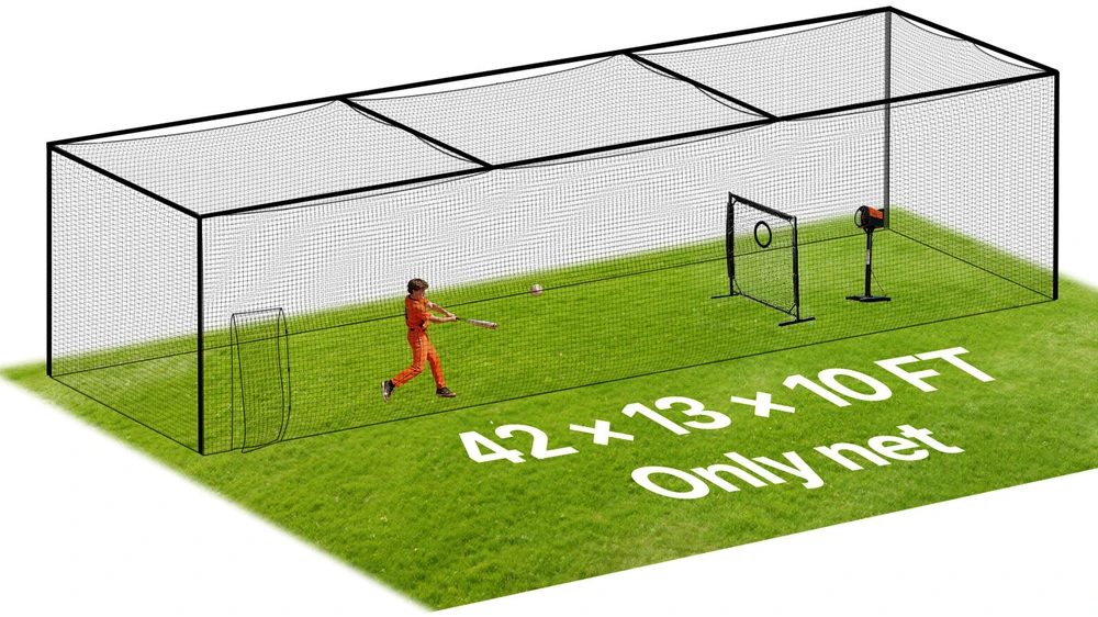 VEVOR Beisbolo mušimo narvelis, 12.7 m x 3.9 m x 3.08 m, tik tinklas
