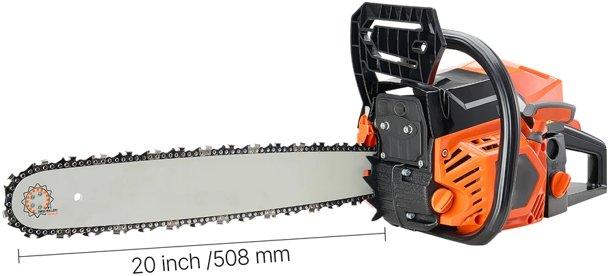 VEVOR 62 cc benzininis grandininis pjūklas 3.6 AG 50 cm pjovimui