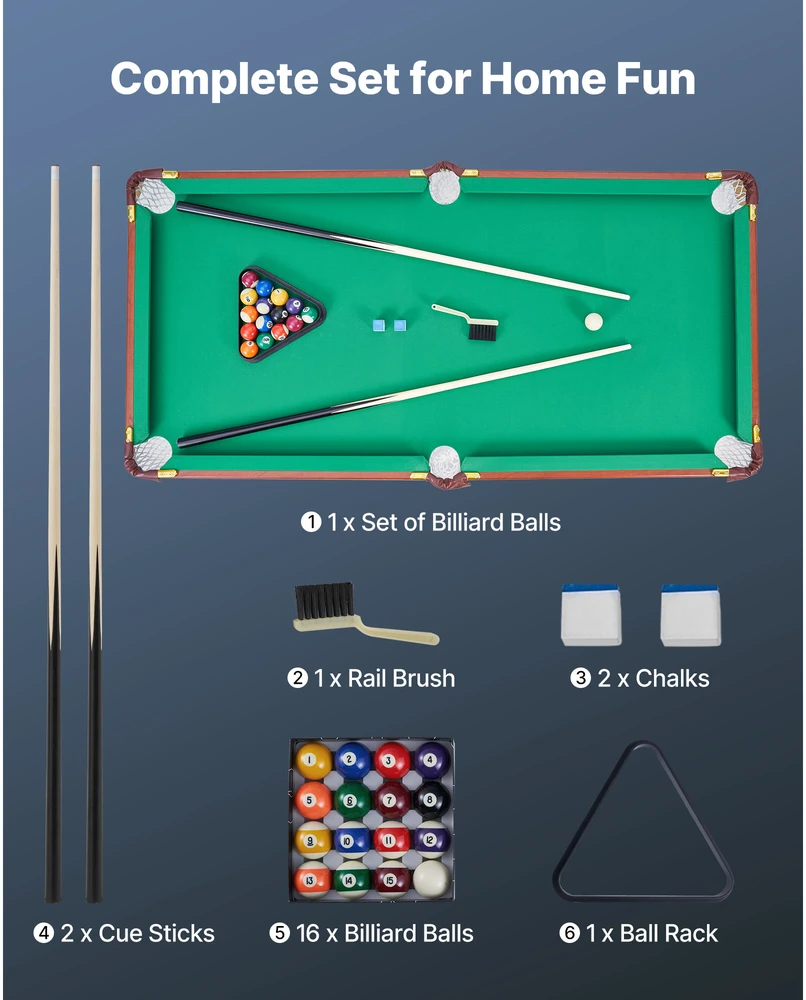 VEVOR Sulankstomas biliardo stalas 140 cm