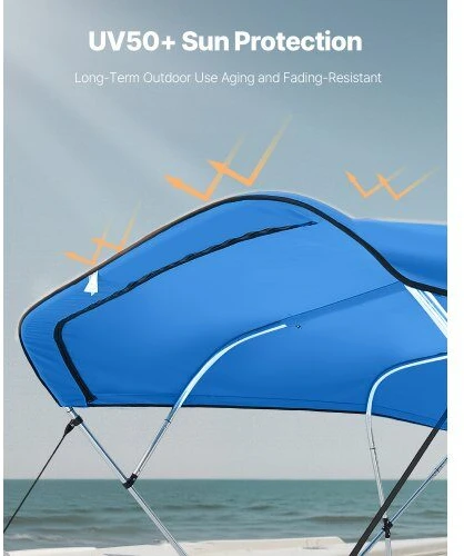 Bimini tento uždangalas VEVOR 4BMN97103TENT, 2464-2616 mm pločio