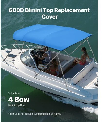 Bimini tento uždangalas VEVOR 4BMN97103TENT, 2464-2616 mm pločio