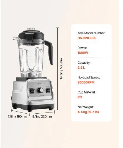 VEVOR 2.5 L virtuvinis trintuvas kokteiliams