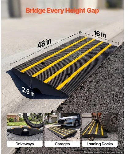 VEVOR Guminiai kelio užvažiavimo takeliai, 6.5 cm