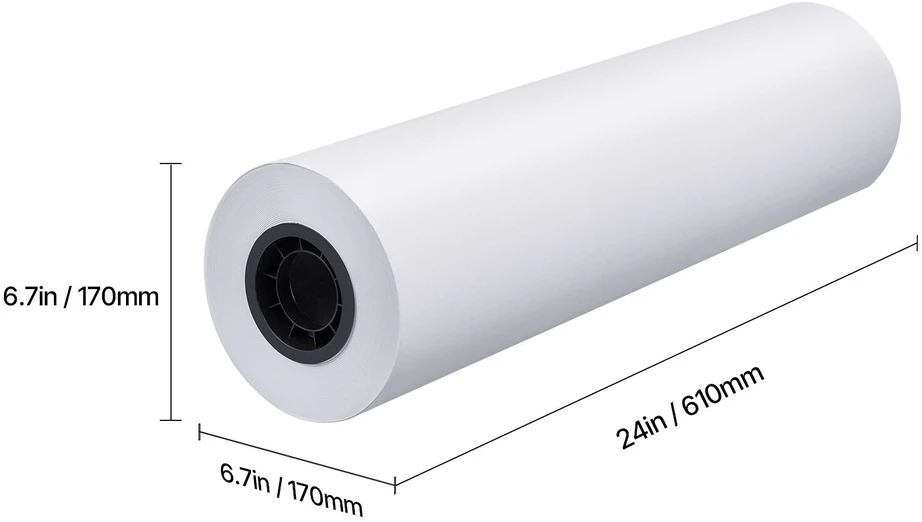 VEVOR Ploto spausdintuvo popierius 24 cm x 152 m