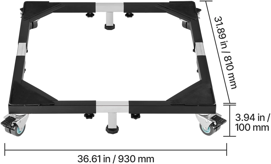 VEVOR Reguliuojama šaldytuvo vežimėlio bazė 544 kg