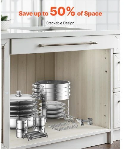 VEVOR apvalus chafing dish 4,7 l dubenėlis, 2 vnt.