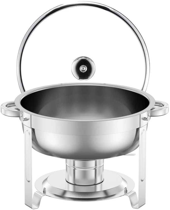 VEVOR apvalus chafing dish 4,7 l dubenėlis, 2 vnt.