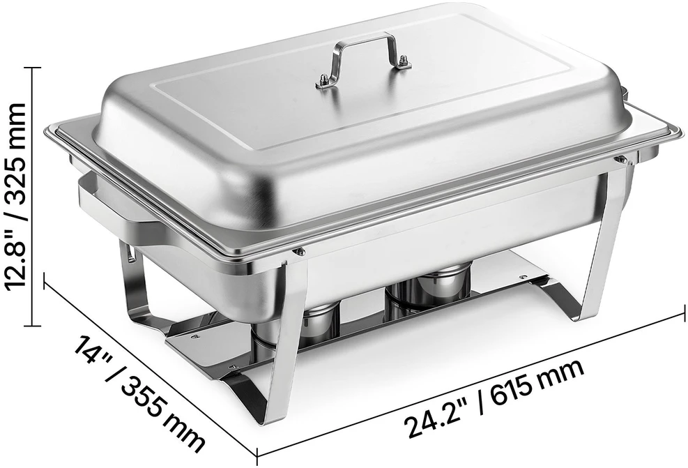 VEVOR Stačiakampis 8,5 L kaitlentės rinkinys, 2 vnt