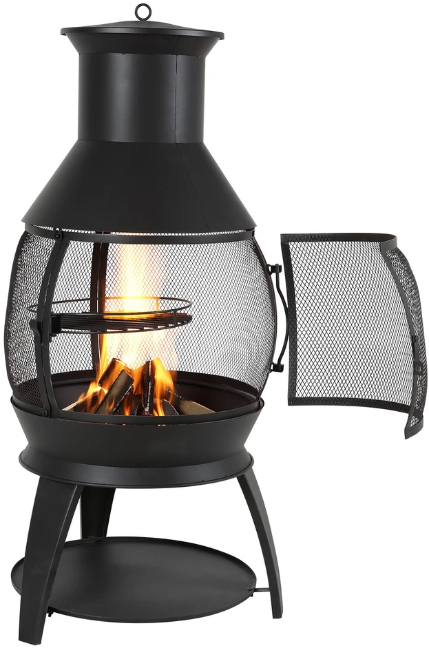 VEVOR 56 cm lauko kaminas su kepsnine