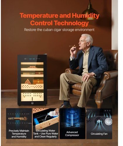 Drėkintuvas VEVOR Elektrinis humidoras su vėsinimu ir kontrole
