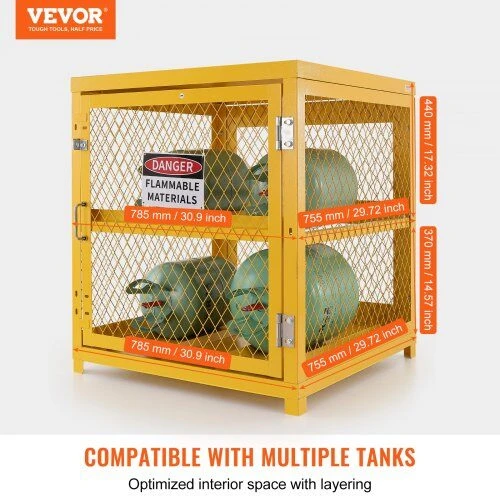 VEVOR Horizontalus cilindrų laikymo spinta 4x15 kg