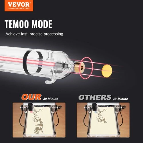 VEVOR 90W CO2 lazerio vamzdis 1250 mm