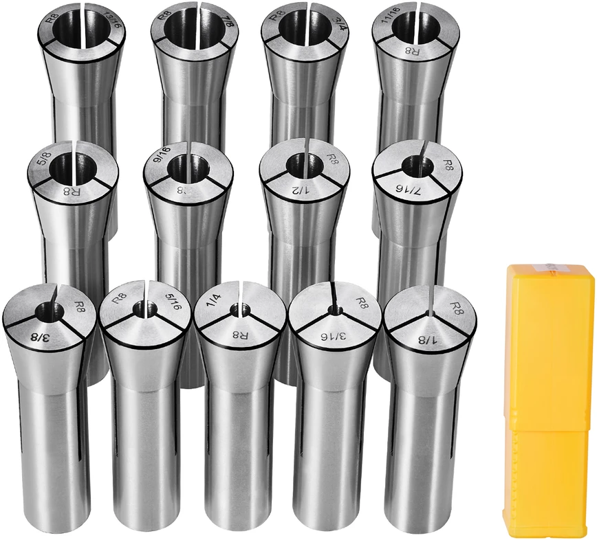 VEVOR 13 dalių R8 frezos rinkinys 3-22 mm