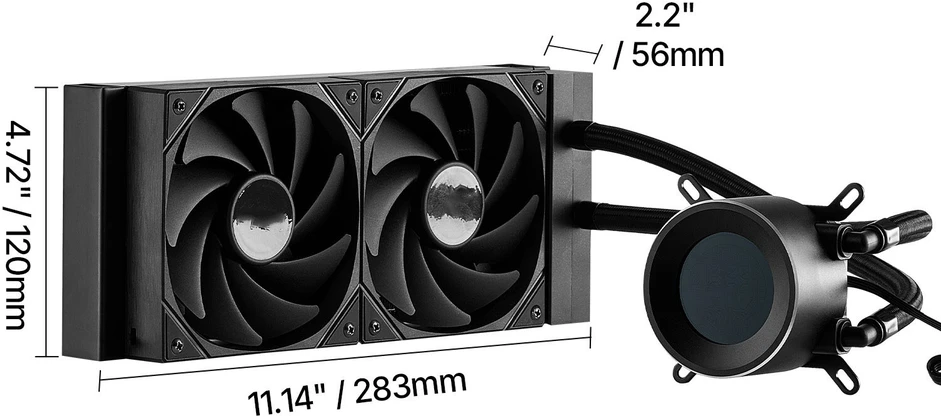 VEVOR Vandens aušintuvas su 120 mm ventiliatoriais Intel AMD