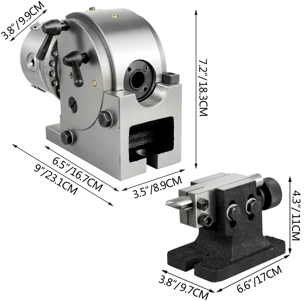 VEVOR Universali 100 mm skirstymo galvutė su stalui