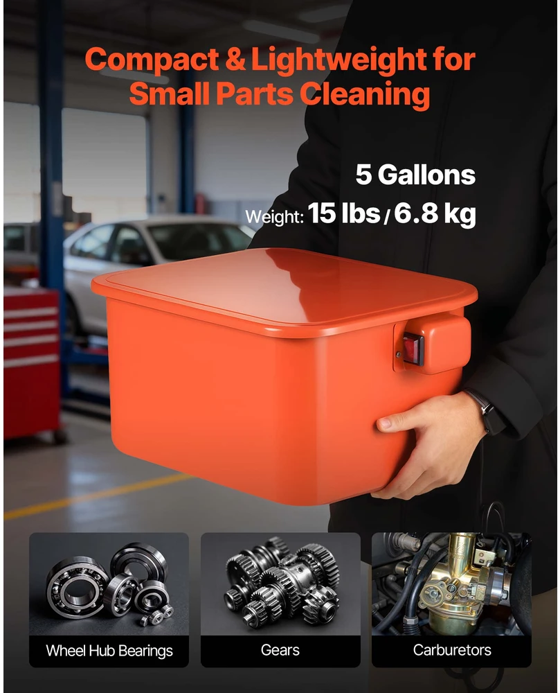 VEVOR 19l dalių plovimo įrenginys su 13l talpa