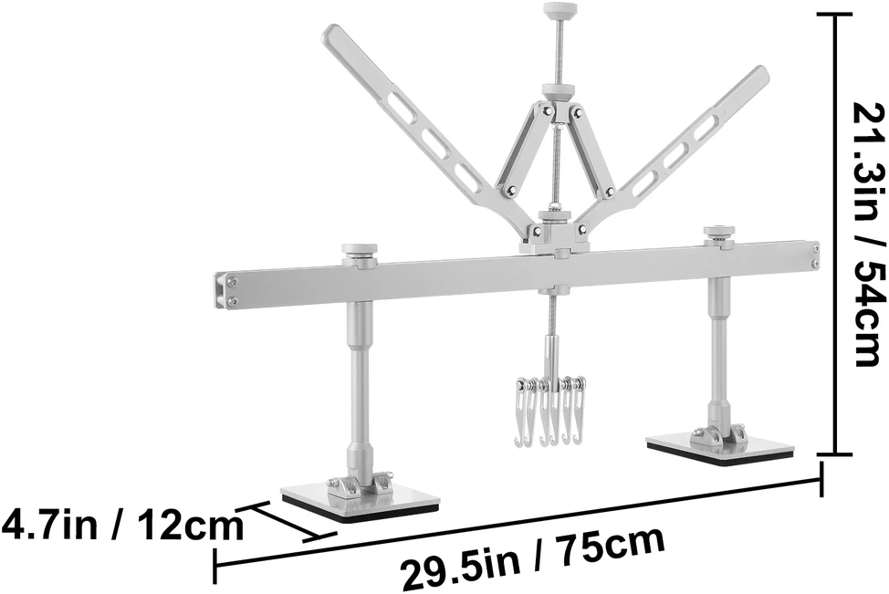 VEVOR 750 mm dentų traukimo svirtis su 6 kabliais
