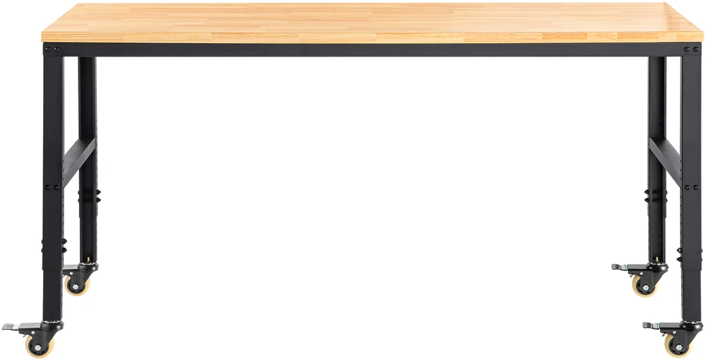 VEVOR Reguliuojamas darbo stalas su ratukais, 155 x 51 cm