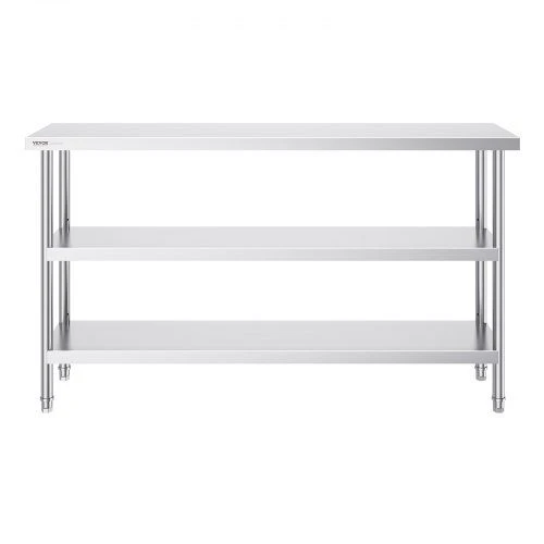 VEVOR Nerūdijančiojo plieno maisto ruošimo stalas 35x152 cm