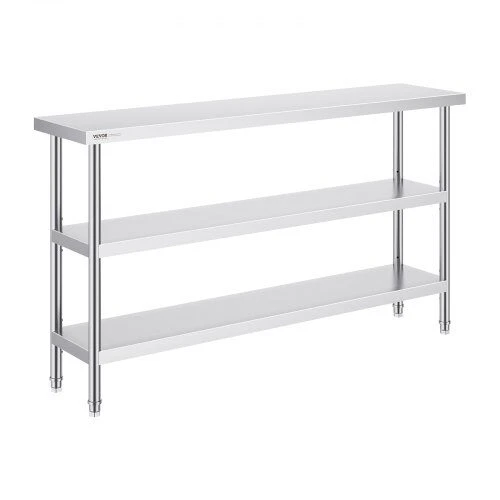 VEVOR Nerūdijančiojo plieno maisto ruošimo stalas 35x152 cm