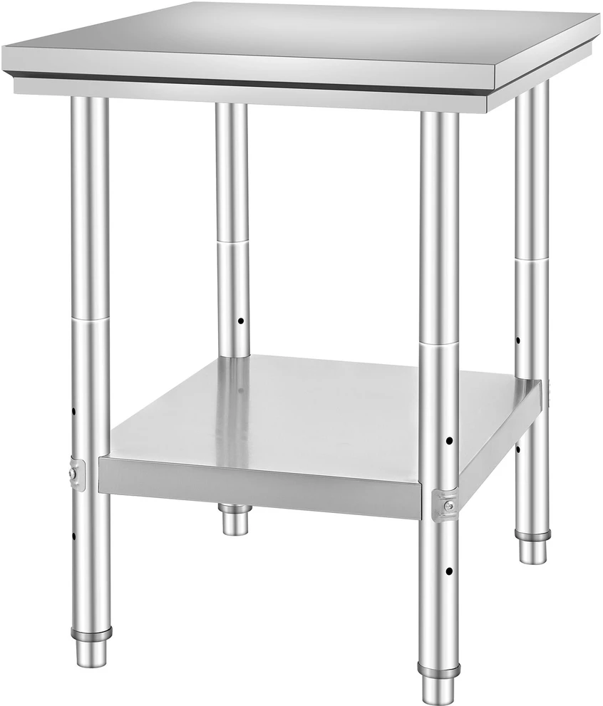 VEVOR Nerūdijančio plieno virtuvės darbo stalas 60x76x80 cm