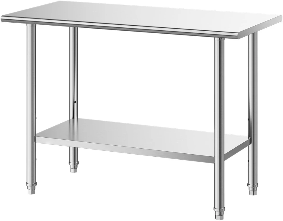 VEVOR Nerūdijančio plieno darbo stalas 61x122 cm