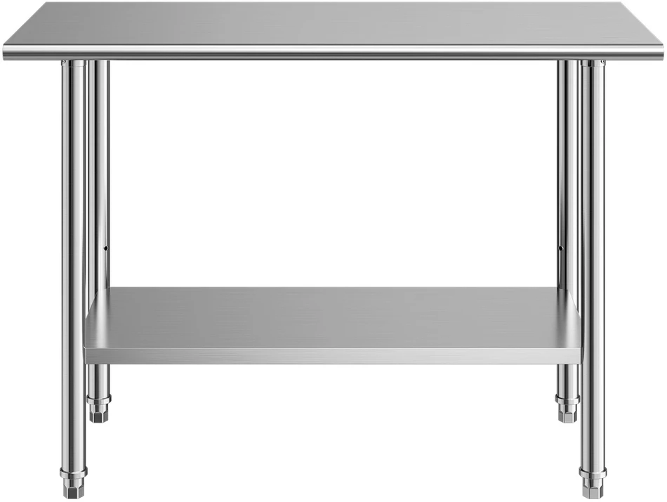VEVOR Nerūdijančio plieno darbo stalas 61x122 cm