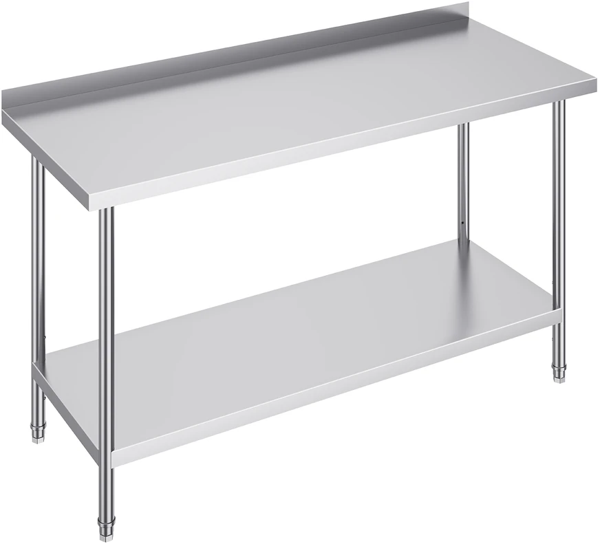 VEVOR Nerūdijančio plieno darbastalis virtuvei 61x152cm