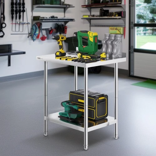 VEVOR Nerūdijančio plieno darbastalis virtuvėje 61x76 cm