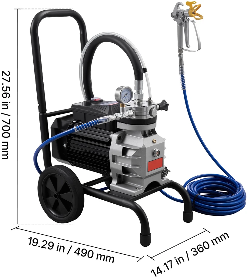 VEVOR Elektrinis beoris dažų purkštuvas 1500 W, 2800 psi