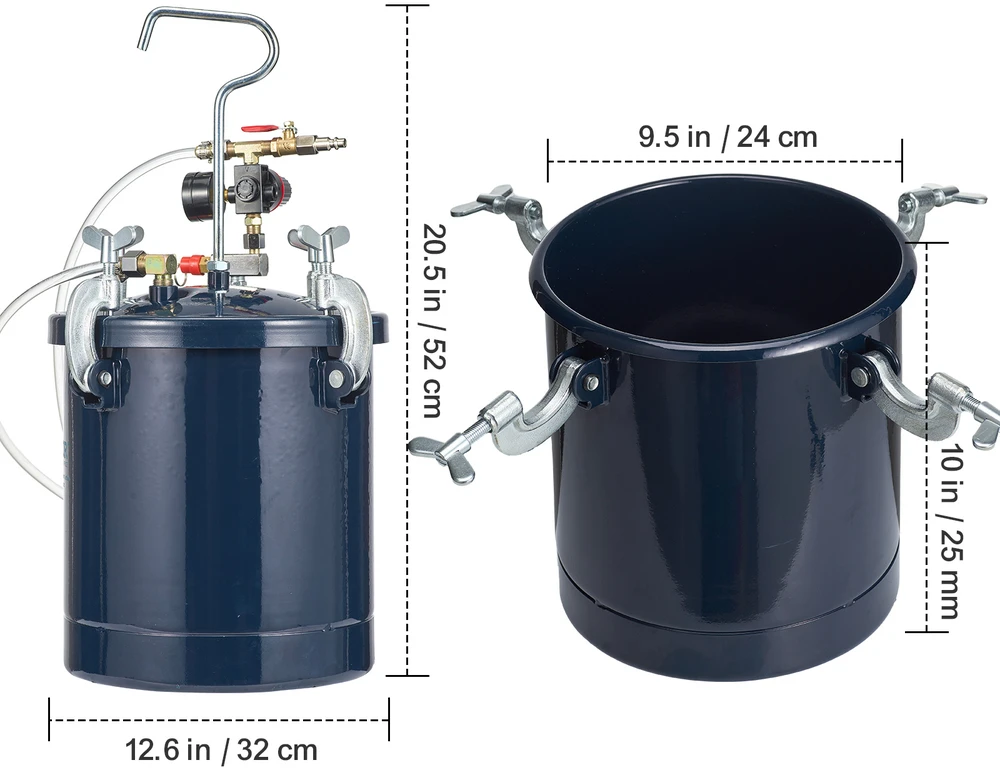 VEVOR Dažų purškimo slėgio bakas, 10L
